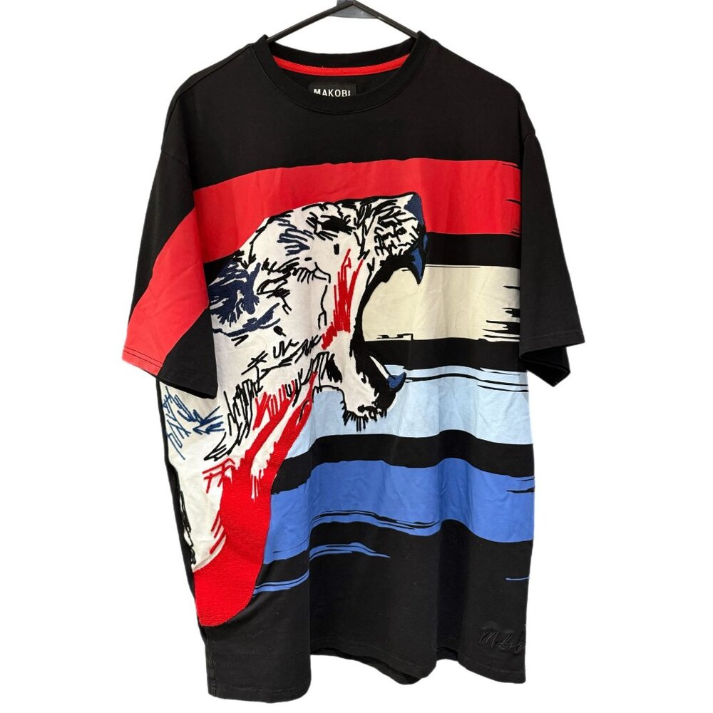 Makobi Mens 2X Paint Stroke Tiger S/S Shirt